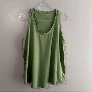Lululemon Green Scoop Neck Racerback Knit Tank Top Womens 14 Athletic Workout